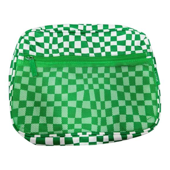 Calpak Travel Tech Organizer Green Checkerboard Print Checkered - Picture 1 of 9